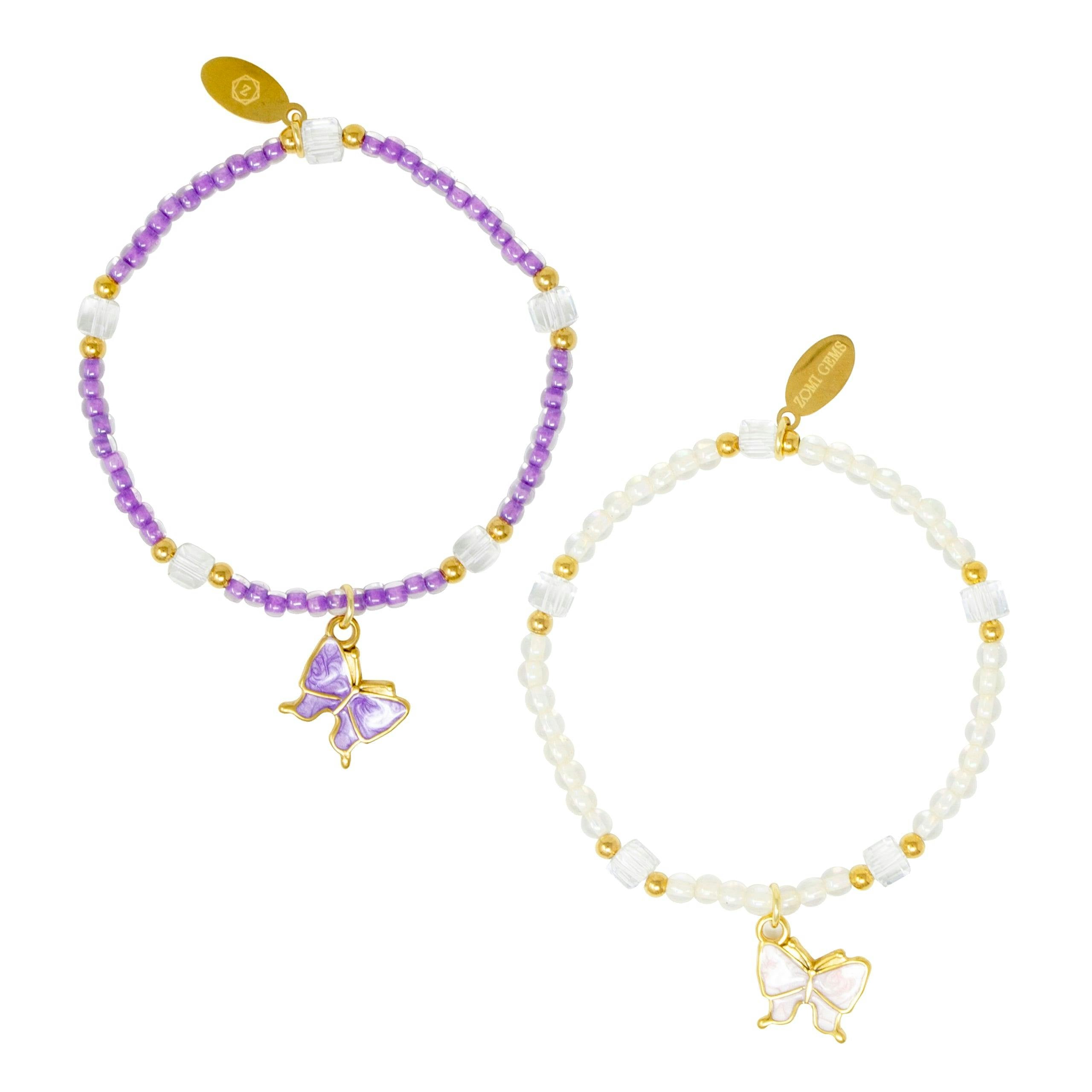 Girl's Bead Dainty Bracelet Set