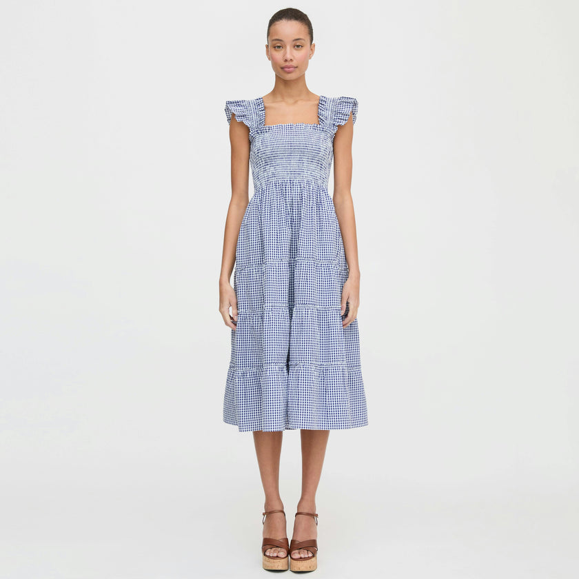 The Ellie Nap Dress - Navy Gingham