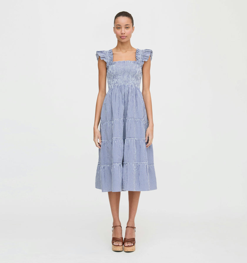 The Ellie Nap Dress - Navy Gingham