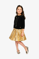 Knitted Sweater Black And Gold