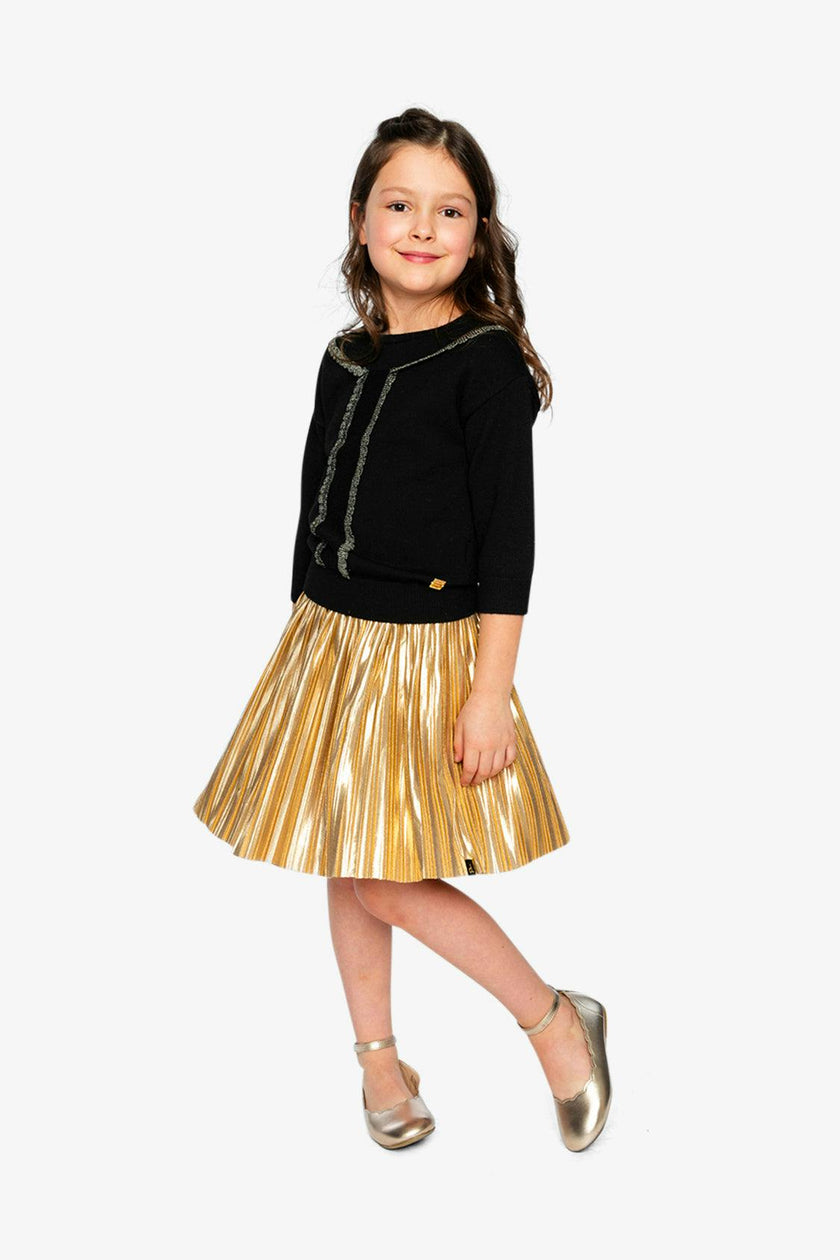 Knitted Sweater Black And Gold