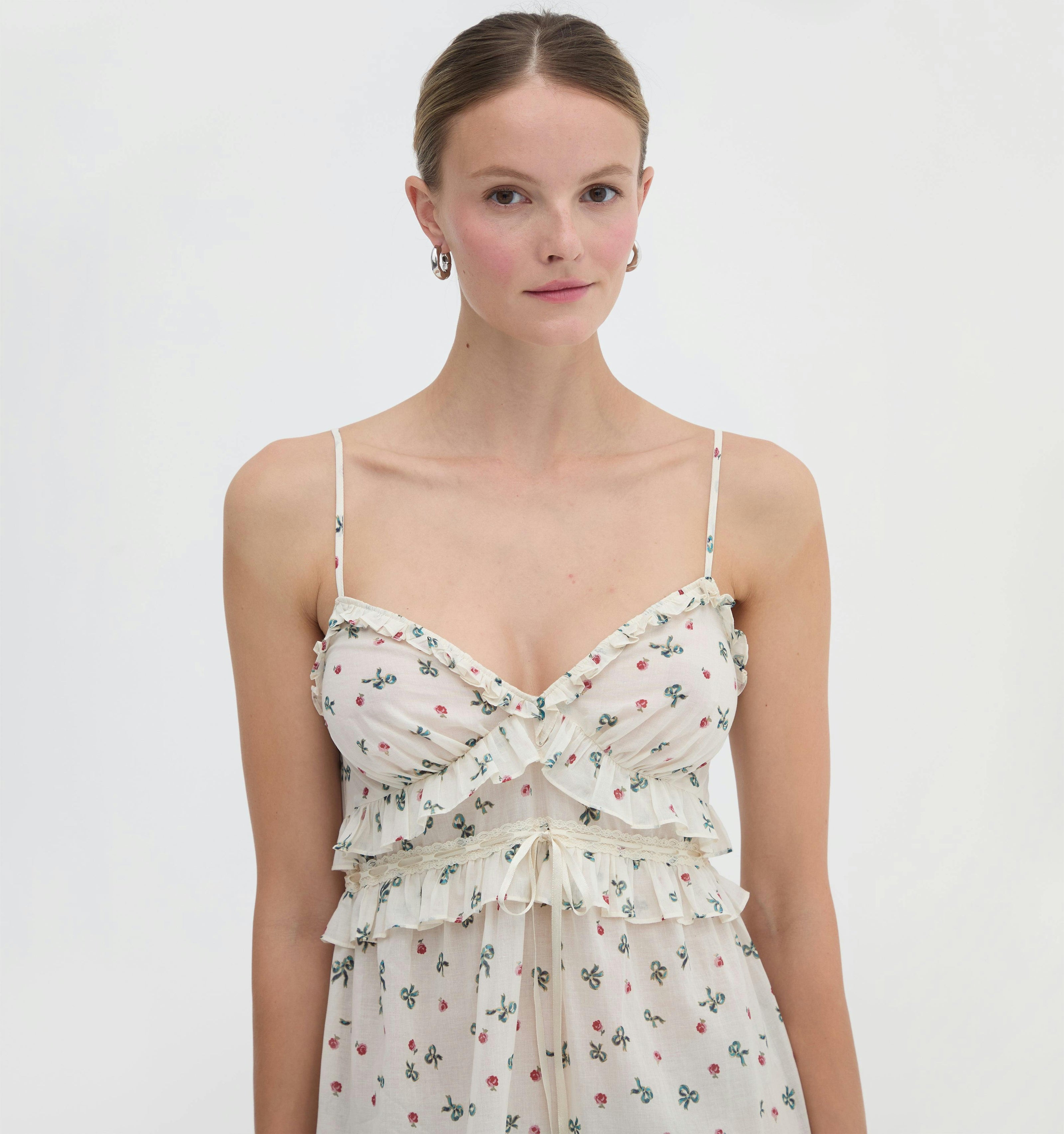 The Rayna Nightgown - Rosie Bow Toss, Ivory