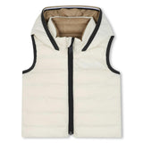 Beige Puffer Sleeveless  Jacket