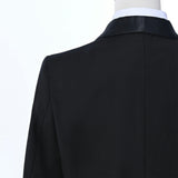 Black Moustache Shawl Lapel Tuxedo Set