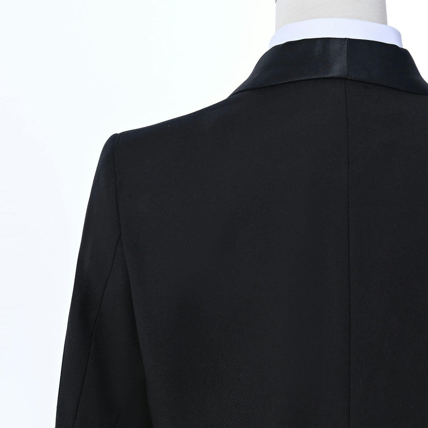 Black Moustache Shawl Lapel Tuxedo Set