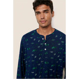 Henry Printed TENCEL Modal Long PJ Set, Blue
