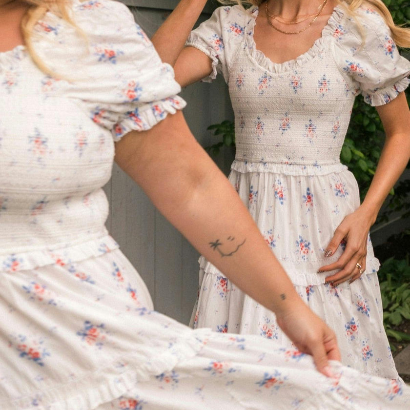Emily Dress in Heritage Soft Ditsy Floral