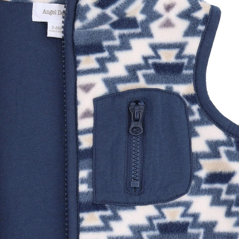 Southwest Micro Fleece - Zip Vest
