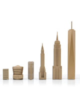 Chess Set Luxury Bronze NEW YORK with New York  Map Board