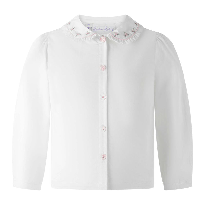 Rose Smocked Babycord Pinafore & Blouse Set