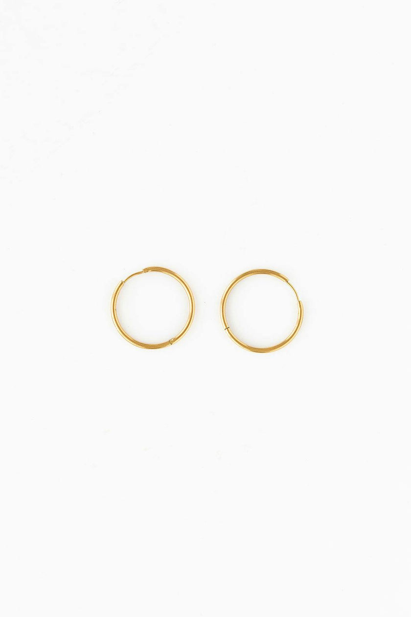 Thin Gold Hoop 8mm Earrings