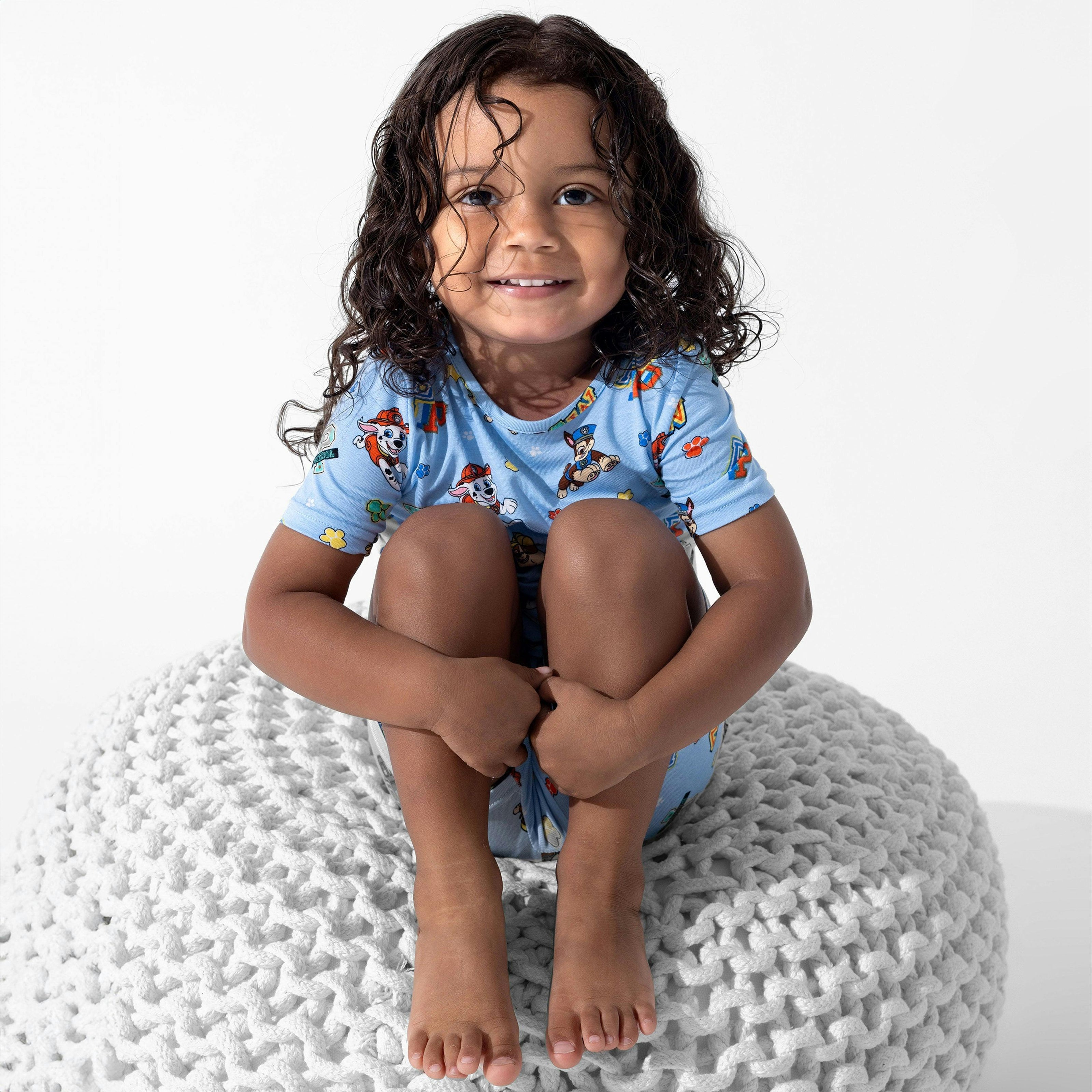 PAW Patrol: Varsity Blue Bamboo Kids Pajama Short Set