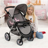 Bayer Design Dolls: Twin Star Stroller - Grey