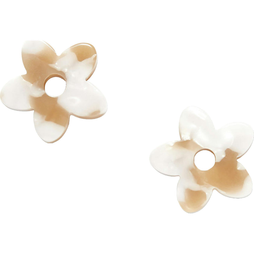Petite Flower Charms in Taupe Shell