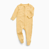 Ribbed Clever Zip Footed Baby Pajamas