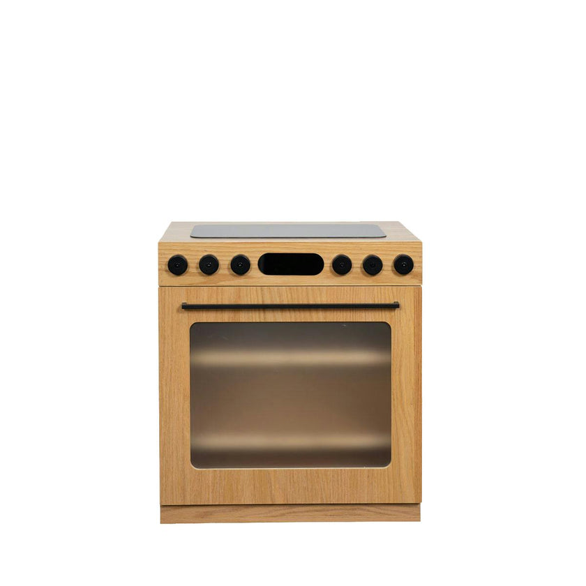 Oak Fluted Play Oven – Montessori Wooden Toy Kitchen