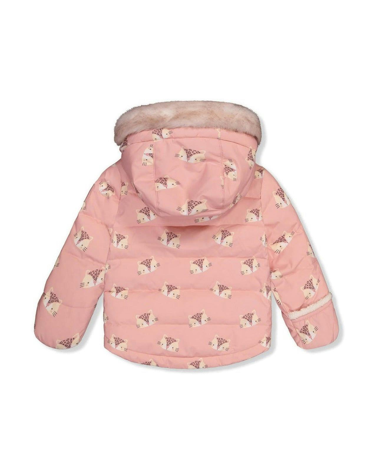Baby Two Piece Snowsuit Rose Leopard Print