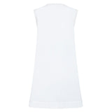 women's embroidered white dress