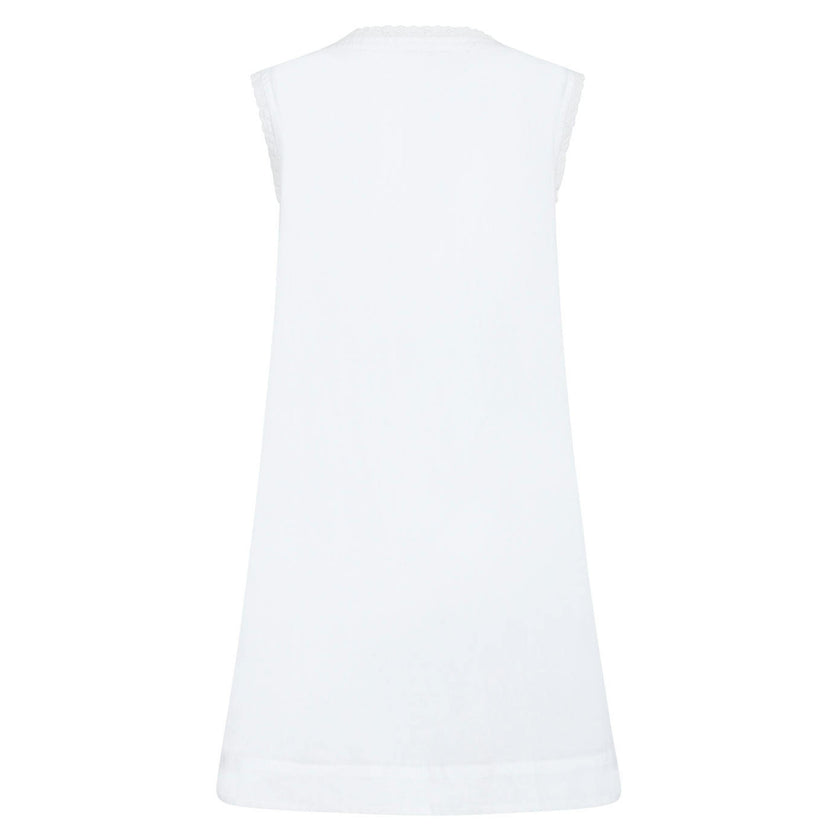 women's embroidered white dress