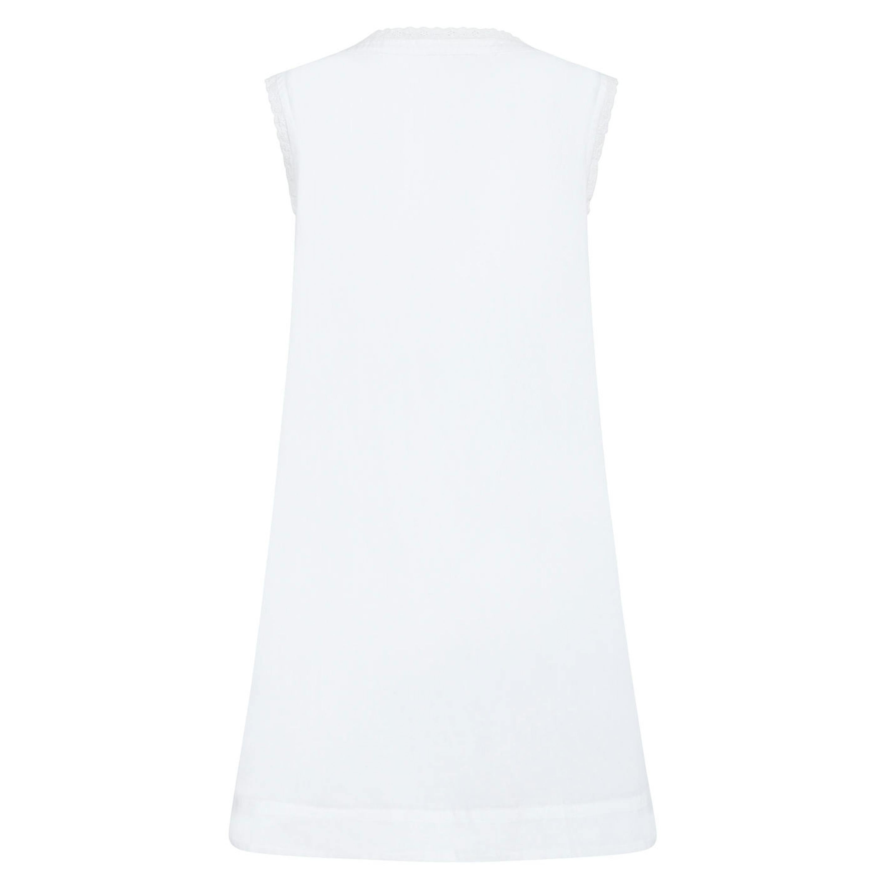 women's embroidered white dress