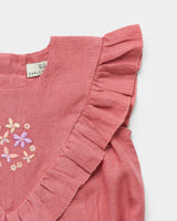 Lucy Baby Bubble Romper - Peony