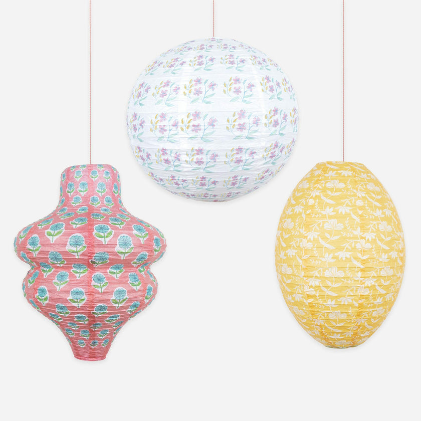 Flora Pink & Yellow Lanterns