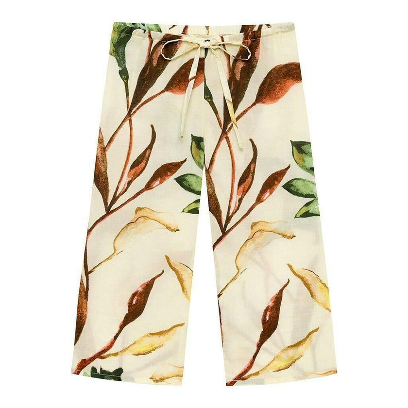 Mini Drawstring Wide-Leg Pant