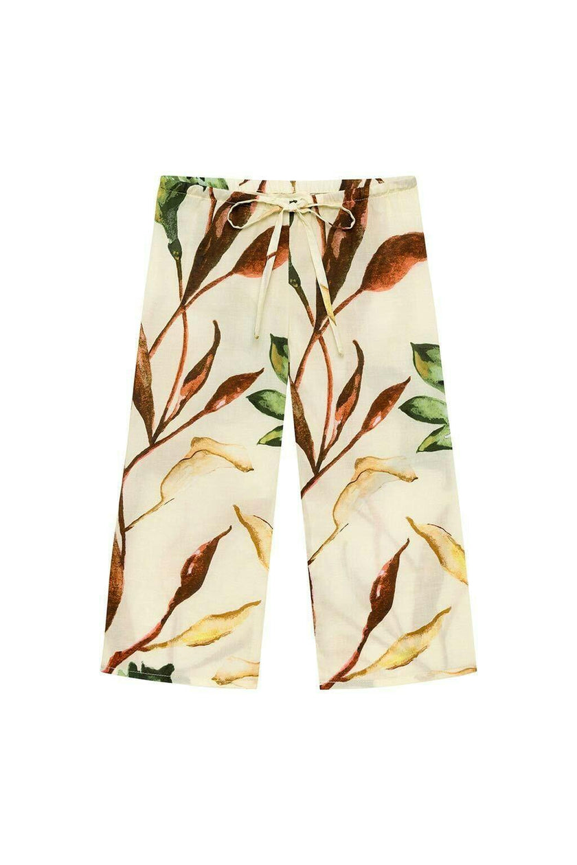 Mini Drawstring Wide-Leg Pant