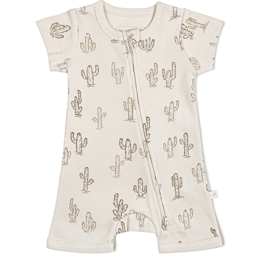 Organic Short Zip Romper
