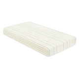 Crib Sheet in GOTS Certified Organic Brushed Cotton in Ivory with Cool Multi-Color Stripes