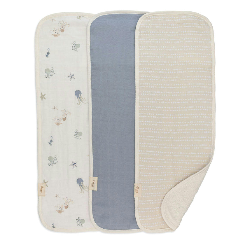 Cove Sea Life Cotton Burp Cloth (Set of 3)