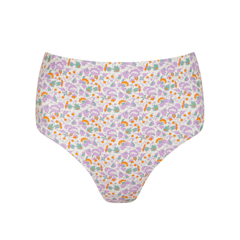 women's orchid floral high waisted bikini bottom