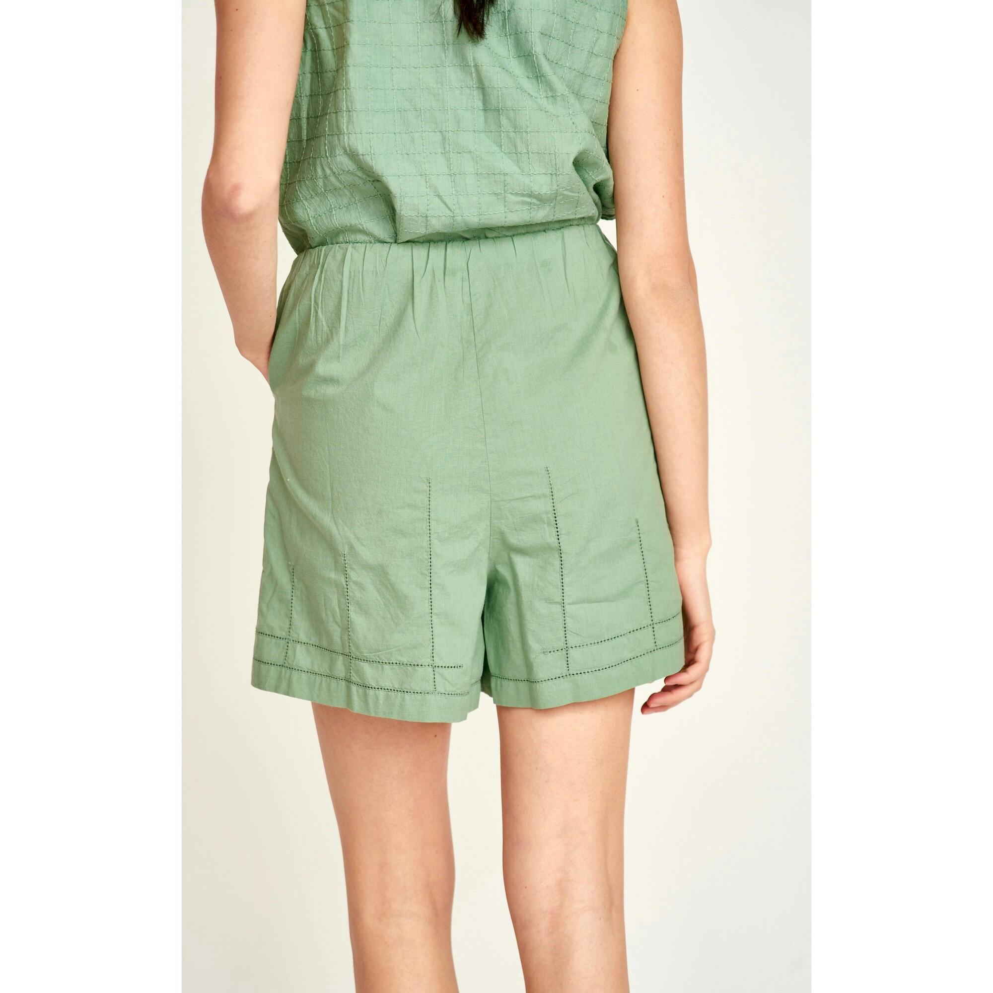 Woodstock Long Line Shorts, Green