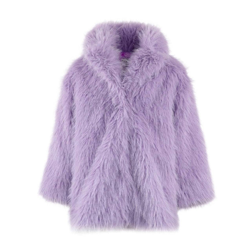 Lavender Haze Faux Fur Coat