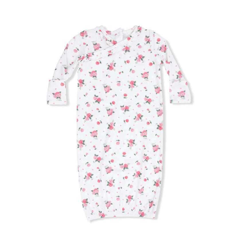 Pink Rosettes - Kimono Gown