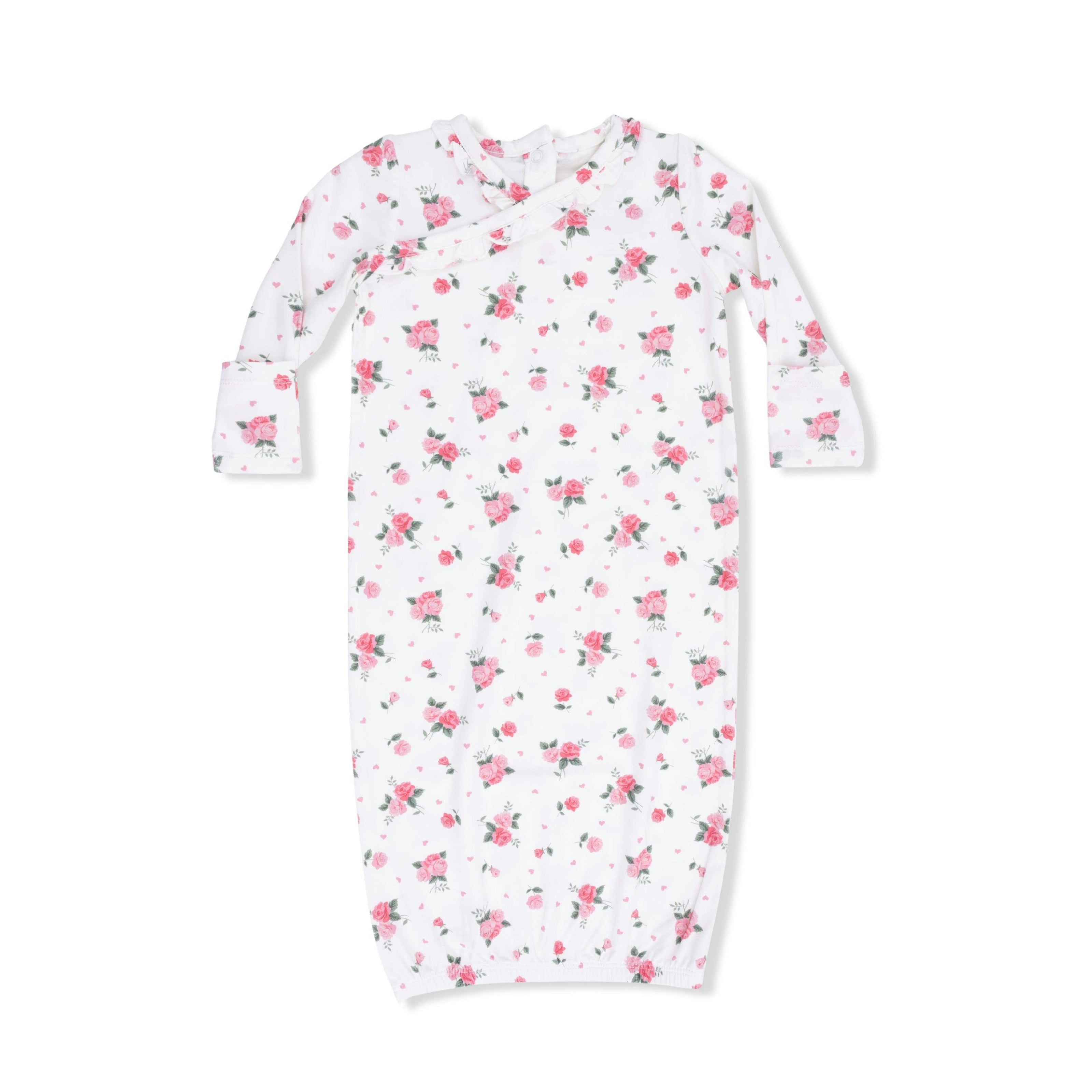 Pink Rosettes - Kimono Gown & Knot Headband