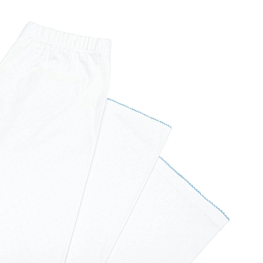 women's white pointelle pajamas set