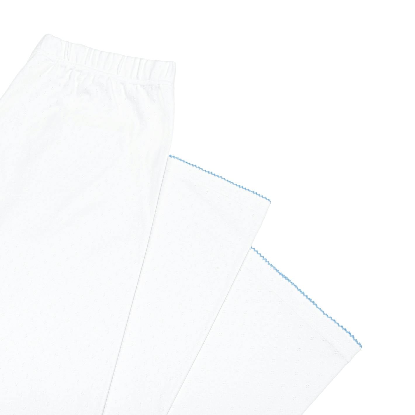 women's white pointelle pajamas set