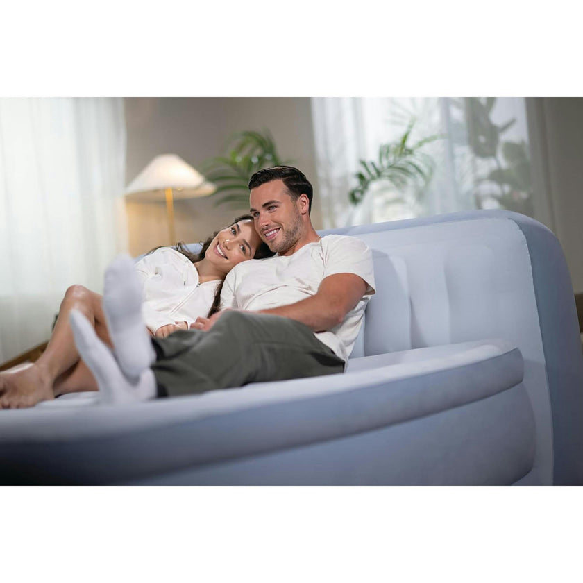Dura-Beam: Deluxe Ultra Plush Headboard: Queen - Airbed - Blue