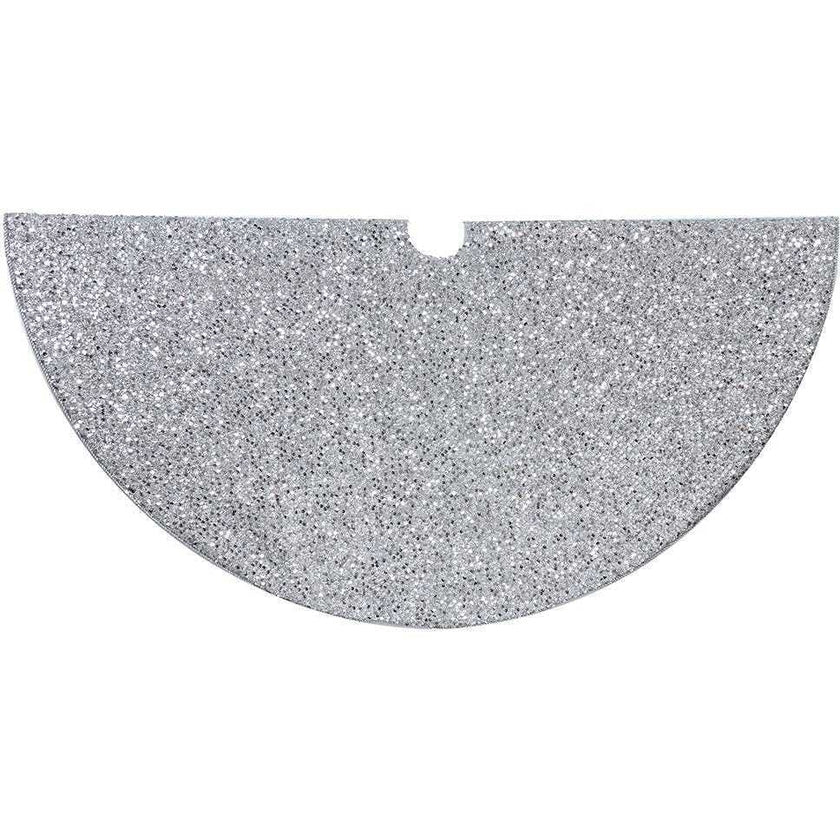 48-Inch Silver Sequined Tree Skirt
