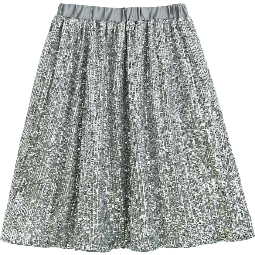 Sequin Bow T-shirt & Skirt Set