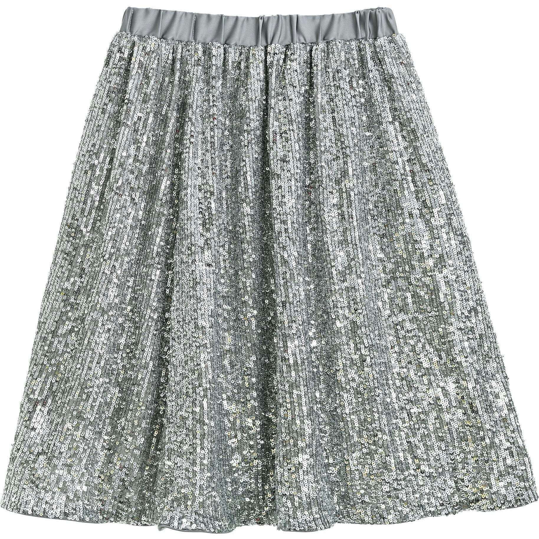 Sequin Bow T-shirt & Skirt Set