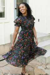 Cordelia Dress in Evergreen Vivid Meadow
