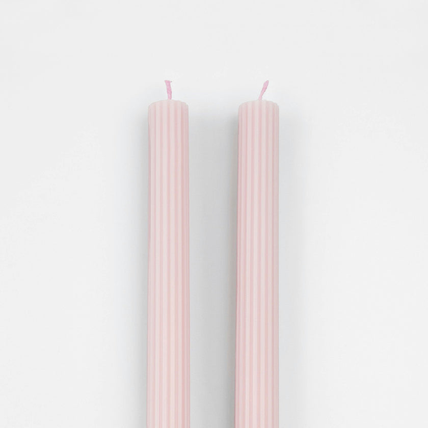 Cotton Candy Pink Table Candles