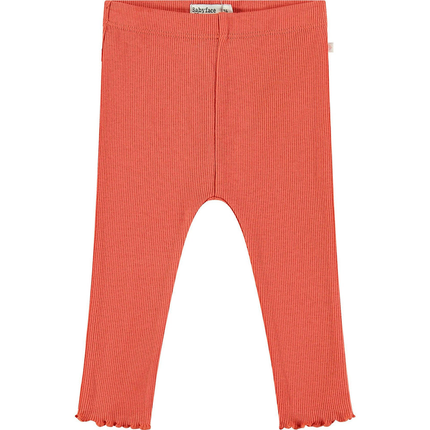 Baby Girl Ruffle Bottom Ribbed Leggings