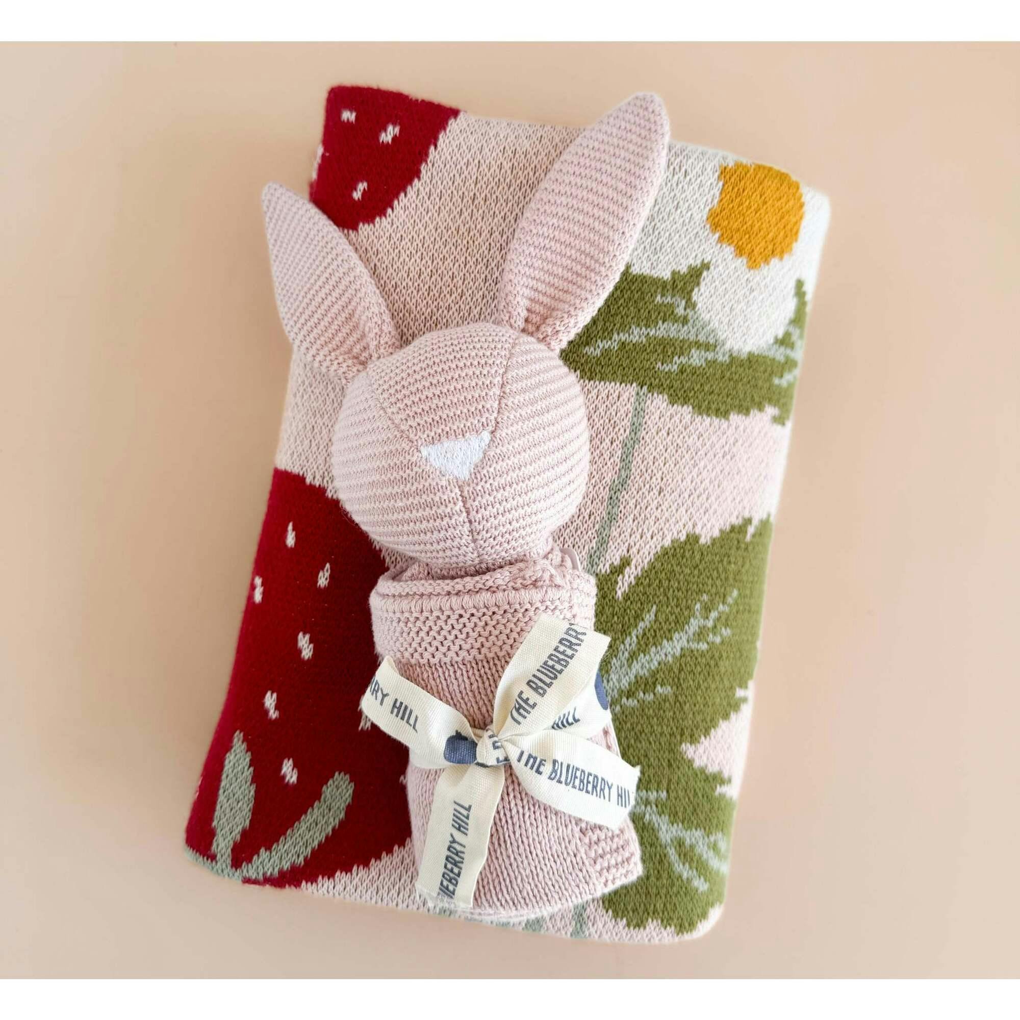 Organic Cotton Bunny Lovey, Blush