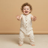 Organic Buttoned Jumpsuit - Cross
