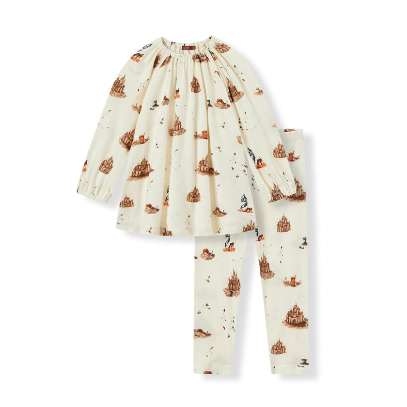 Sandcastle Organic Cotton Dress & Legging Set