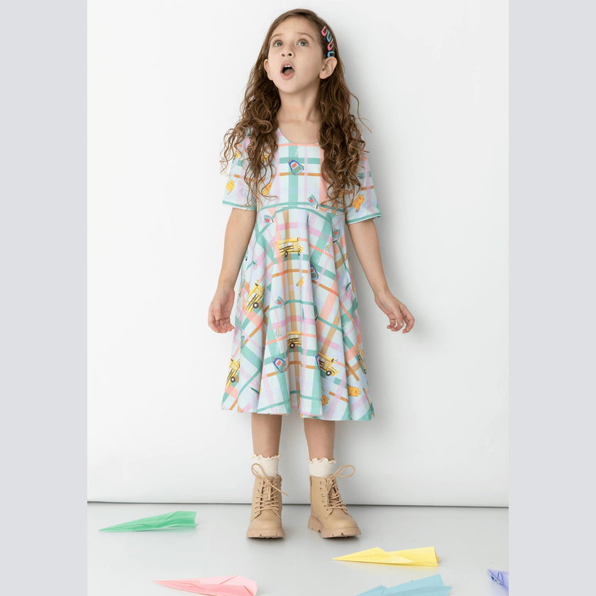 Reese Print Scoop Neck Dress