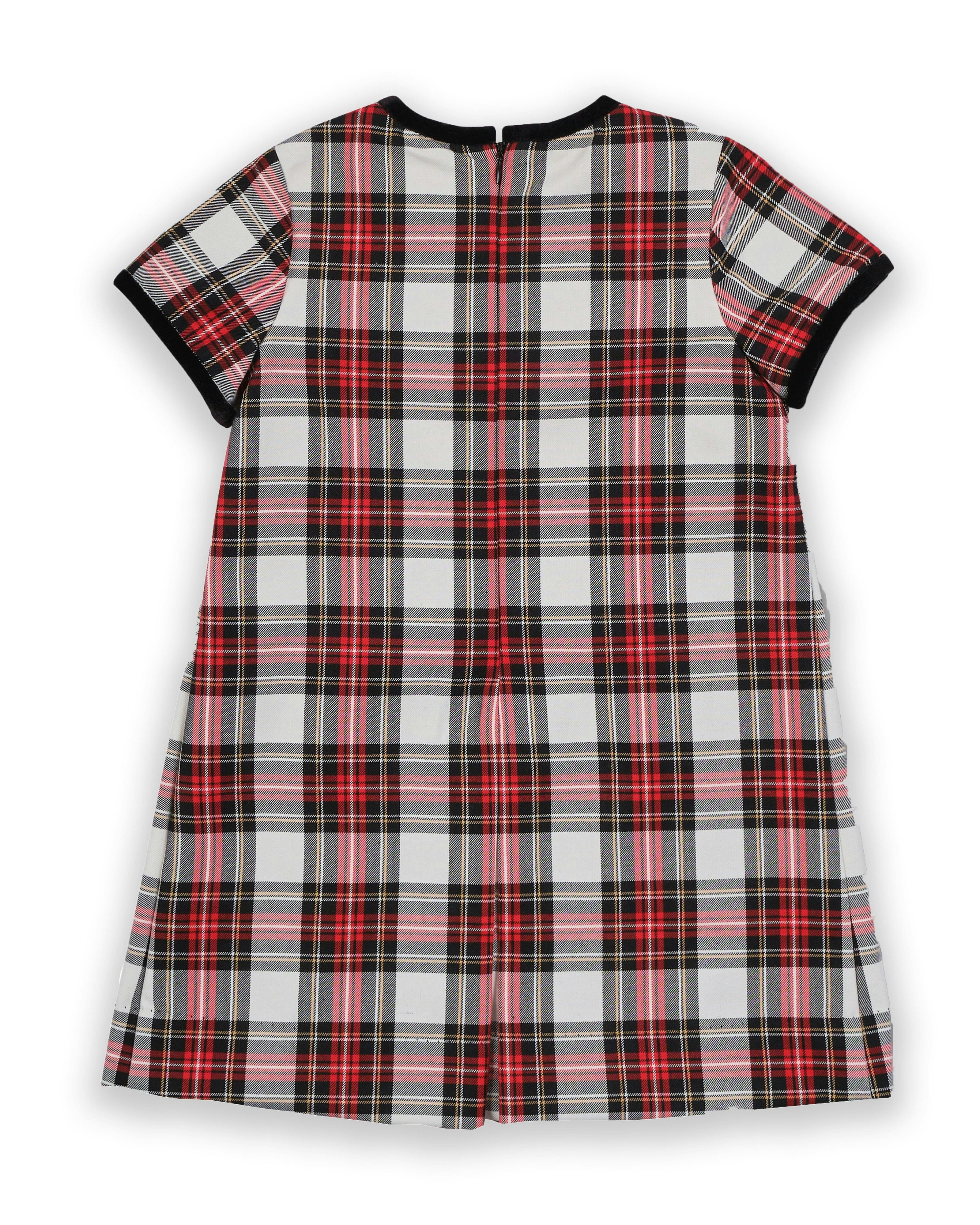 Tartan Plaid Dress With Bows